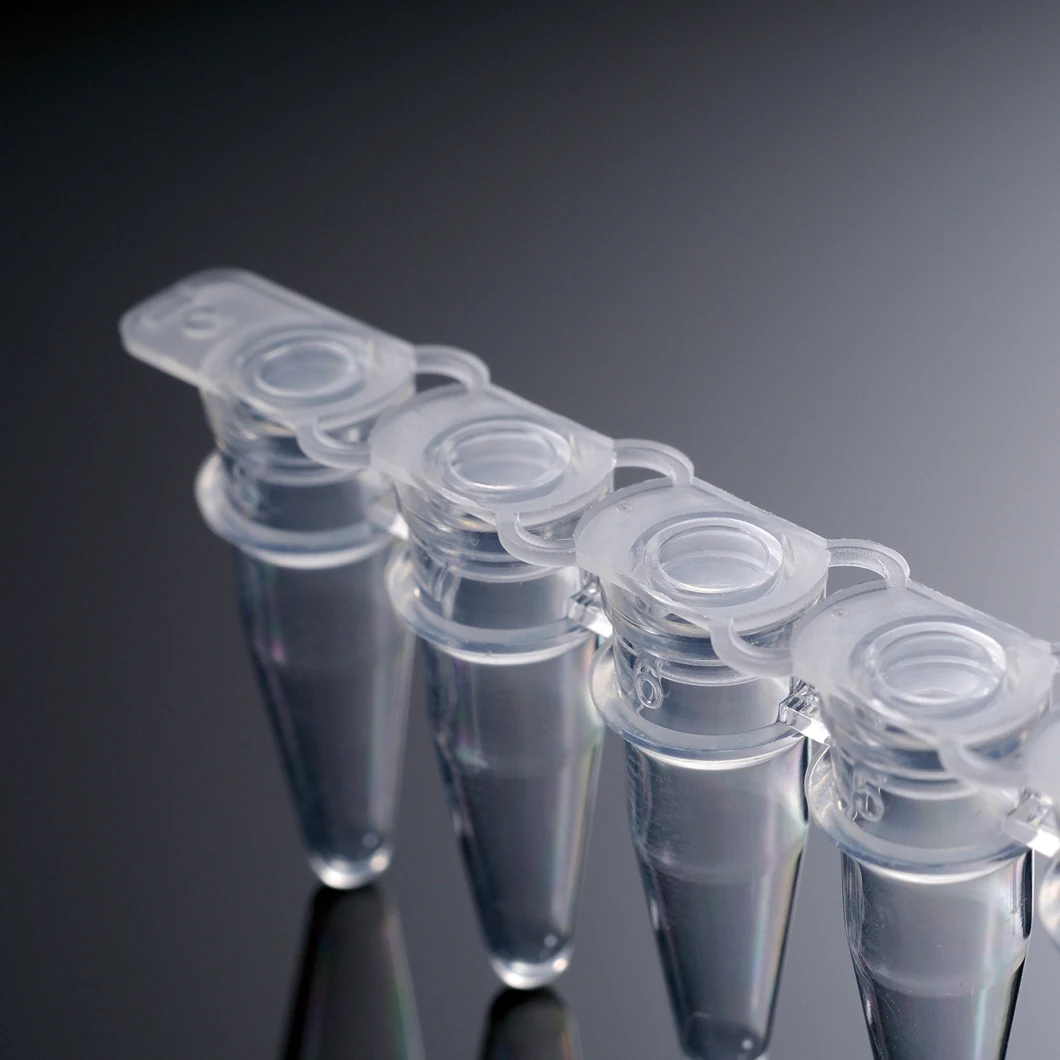 8-Strip PCR Tubes Plastic PCR Tubes 0.2ml Laboratory Consumable