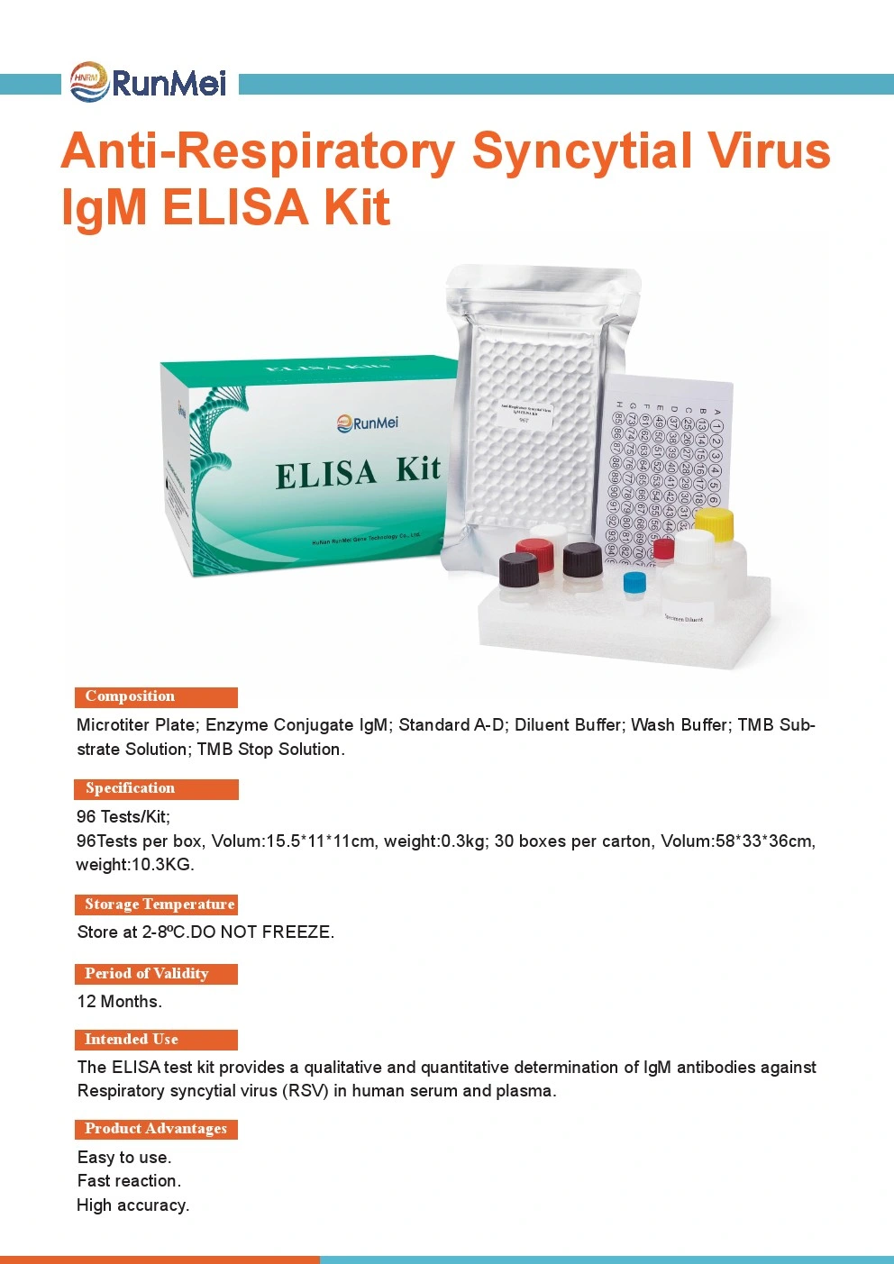Anti-Respiratory Syncytial Virus Igm Elisa Kit